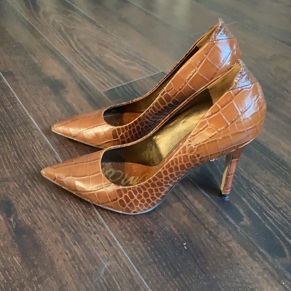 Beautiful Sam Edelman heels sz 9.5 brown leather - Picture 4 of 11